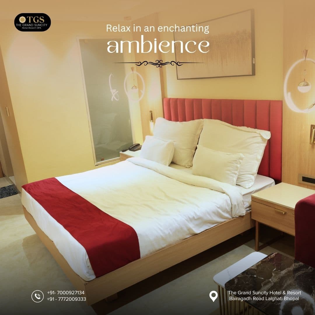 Deluxe guest room with modern amenities